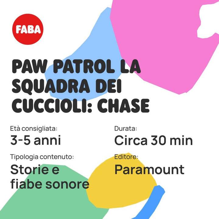 FABA Klangfigur - PAW Patrol Die Mannschaft der Welpen: Chase - Geschichten und Klangmärchen, Jungen