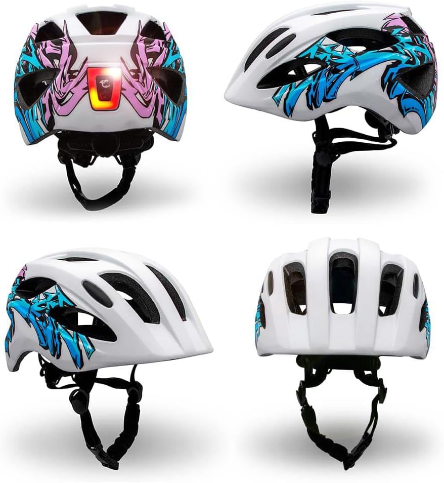 Crazy Safety Cool Kinder Fahrradhelm | Fahrradhelm für Kinder von 6-12 Jahren für Fahrrad, Skateboar