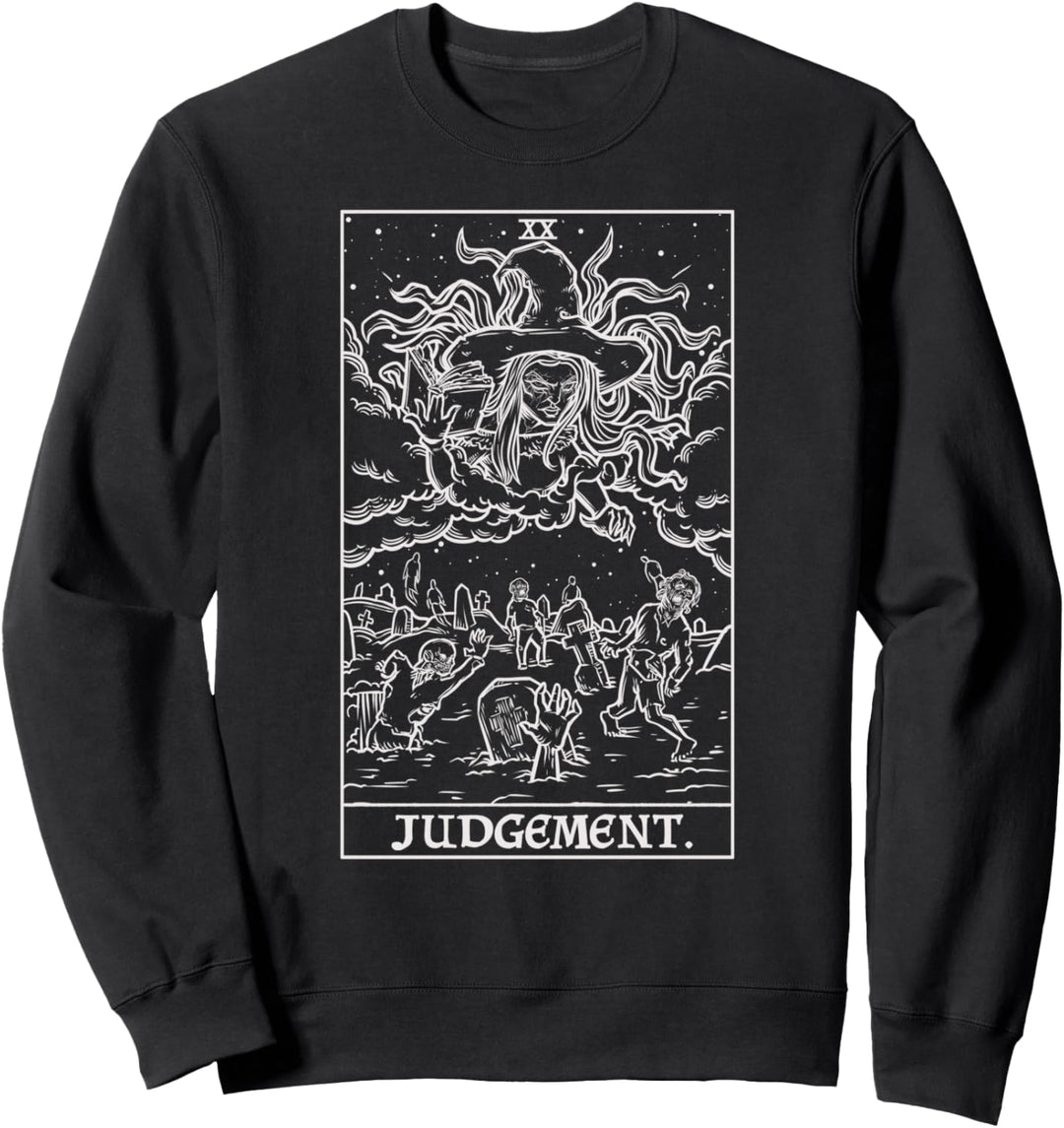 Tarotkarte für Halloween, Hexe, Nekromantik, Zombie-Gothik Sweatshirt