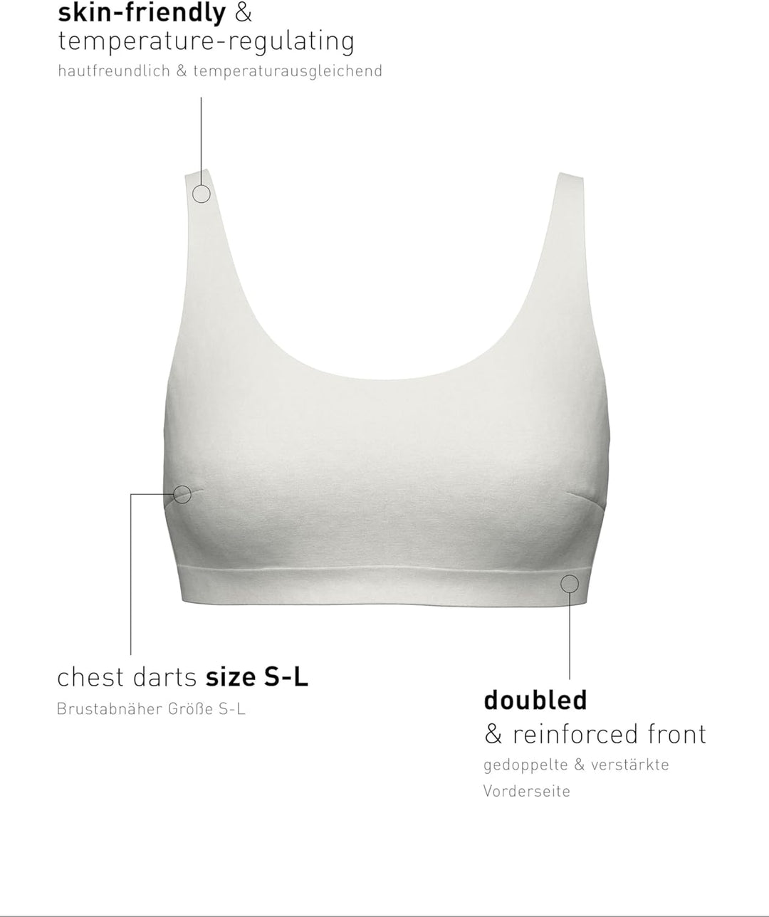 CALIDA Damen Natural Skin Bustier 32-34 Star White, 32-34 Star White