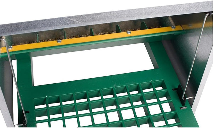 Futterautomat Feedomatic 5kg mit Trittplatte für 5kg Futter, Geflügel-Futterautomat, Hühnertrog, Fut