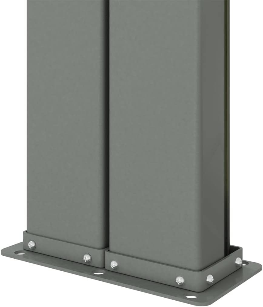 puraday 140x600 cm Seitenmarkise Ausziehbar Blau Terrassen-Sichtschutz Stilvolle Seitenmarkise Sicht