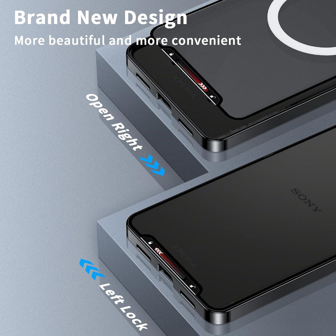 leleyo Handyhülle für Sony Xperia 5 V Hülle kompatibel mit MagSafe, Dünne Schutzhülle mit Kamera Sch