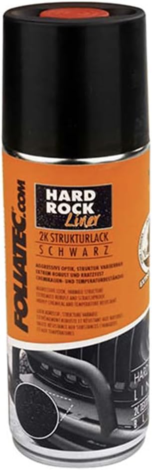 Foliatec Hard Rock Liner 2K Strukturlack zum Besprühen für Felgen, Aussenspiegel, 2-Komponenten-Syst