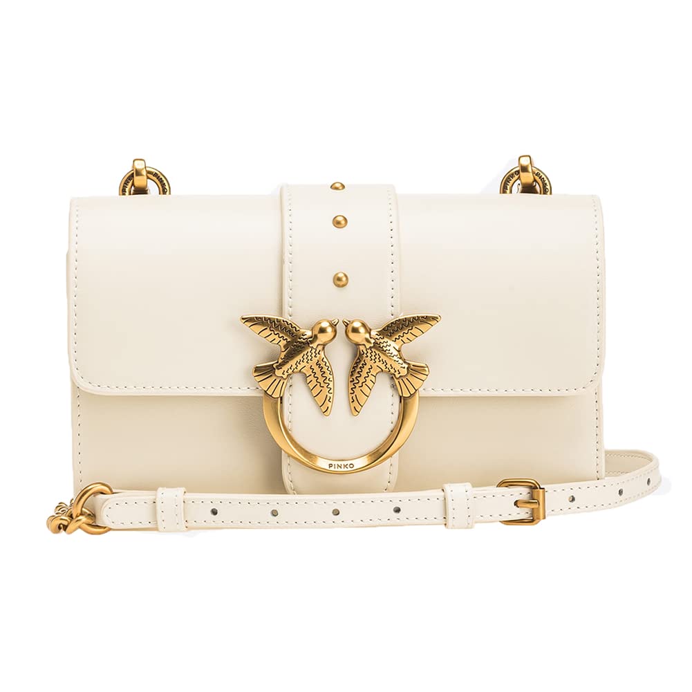 Pinko, Mini Love Bag One Simply, Damen-Tasche, Einheitsgrösse Z14q Weiss-antikgold, Z14q Weiss-antik