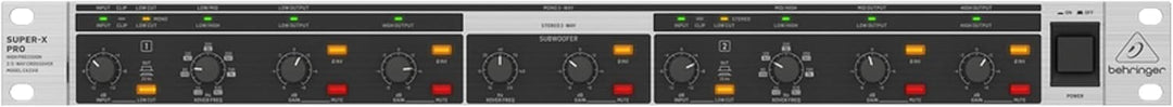 Behringer SUPER-X PRO CX2310 V2 Hochpräzise Stereo 2-Wege/Mono 3-Wege Frequenzweiche mit Subwoofer-A