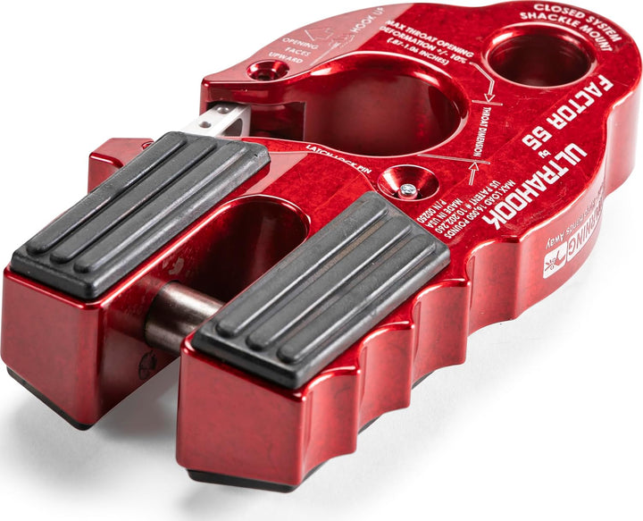 Factor 55 00250-01 UltraHook Seilwinde Haken W/Schäkel Halterung rot