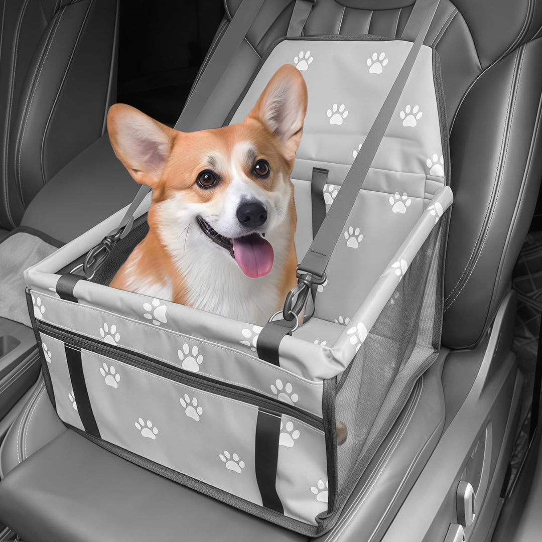 Extra Stabiler Hunde Autositz: 40 * 32 * 22cm Wasserdicht Atmungsaktiv Hundeautositz mit Sicherheits