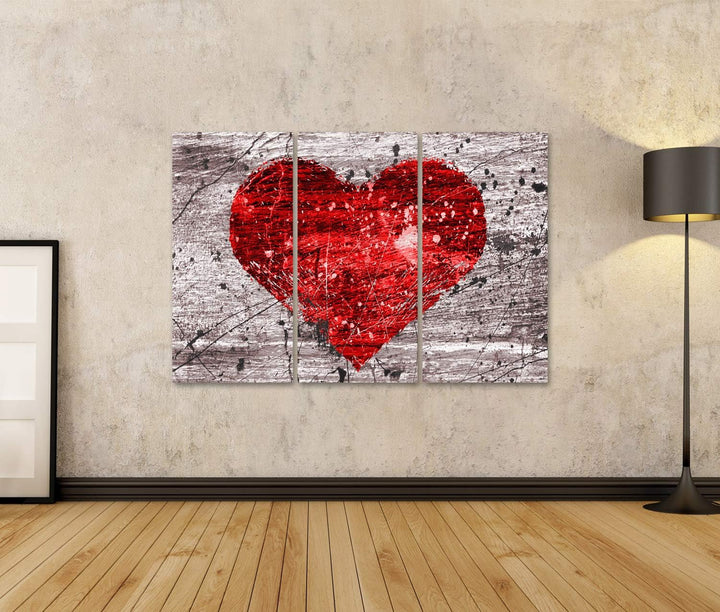 islandburner Bild auf Leinwand Grunge Hintergrund Mit Abstraktem Herz Bilder Wandbilder Poster Leinw