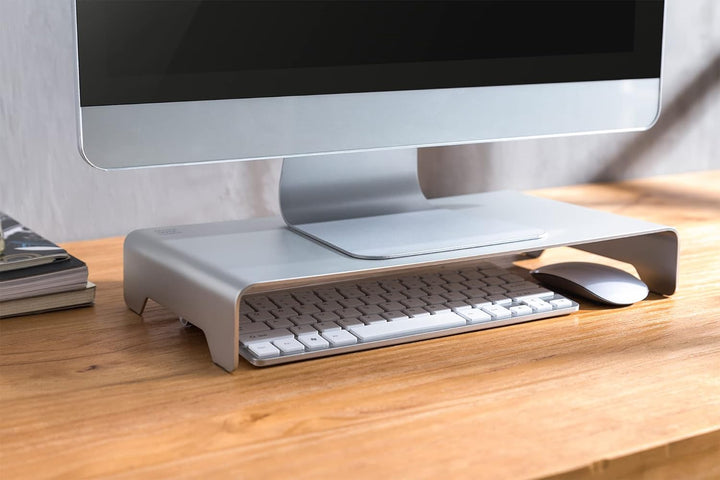 DIGITUS Designer Monitor-Erhöhung aus Aluminium - Bildschirm-Ständer - Traglast 10 kg - Nicht Rutsch