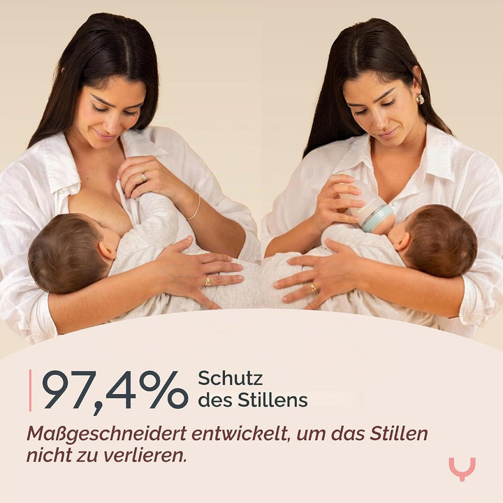 Happymami,Set aus 3 personalisierbaren Babyflaschen, Sauger aus Lebensmittelecht, doppeltes Anti-Kol