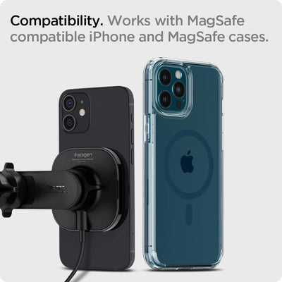 Spigen OneTap Pro MagFit Magnetisches Kabelloses Handyhalterung Auto Ladegerät Designed für MagSafe,