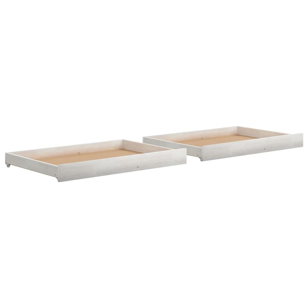 vidaXL 2X Massivholz Kiefer Schublade für Tagesbetten Bettkasten Bettschubkasten Unterbettschublade