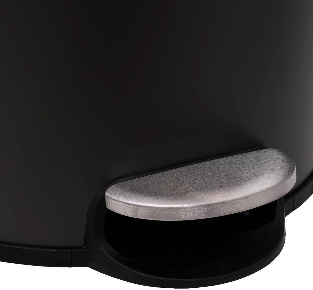 5five - mülleimer mit bambusdeckel 30l "modern color" schwarz cm Schwarz, cm Schwarz