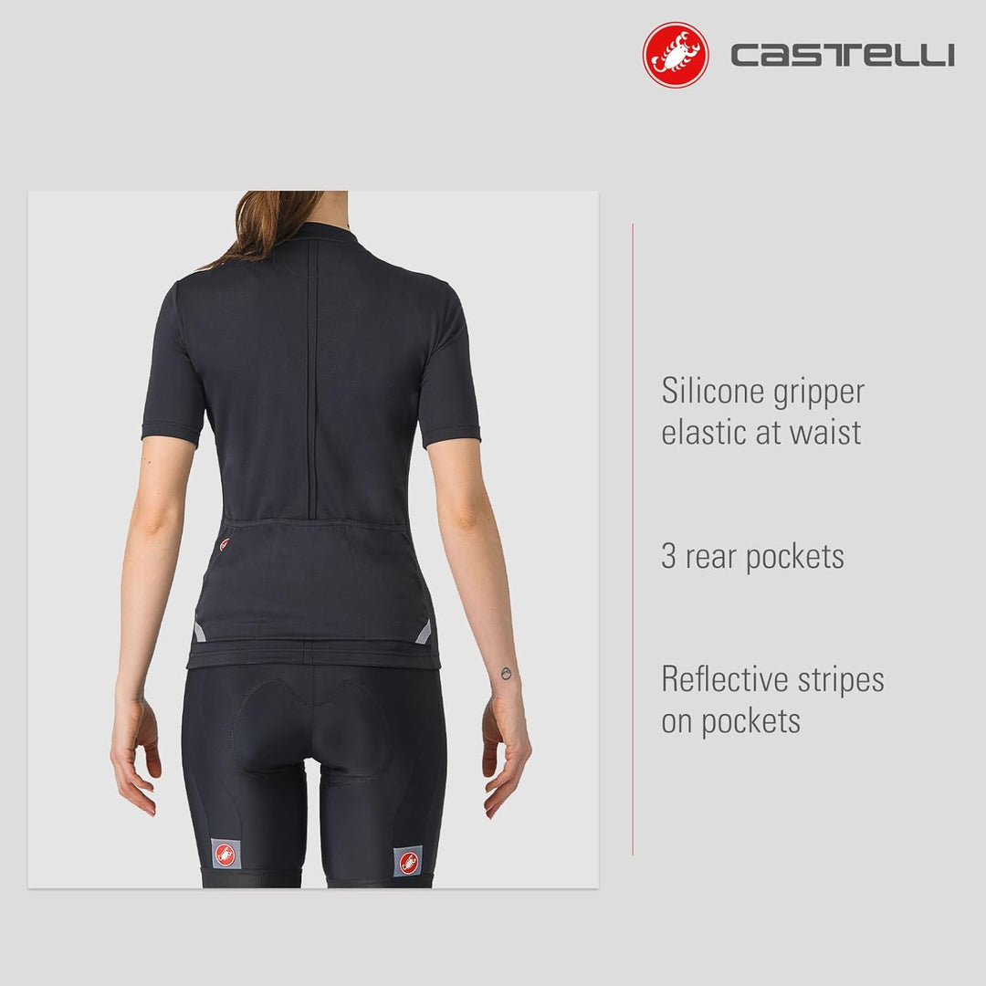 CASTELLI Damen Anima 4 Jersey T-Shirt XS Helles Schwarz, XS Helles Schwarz