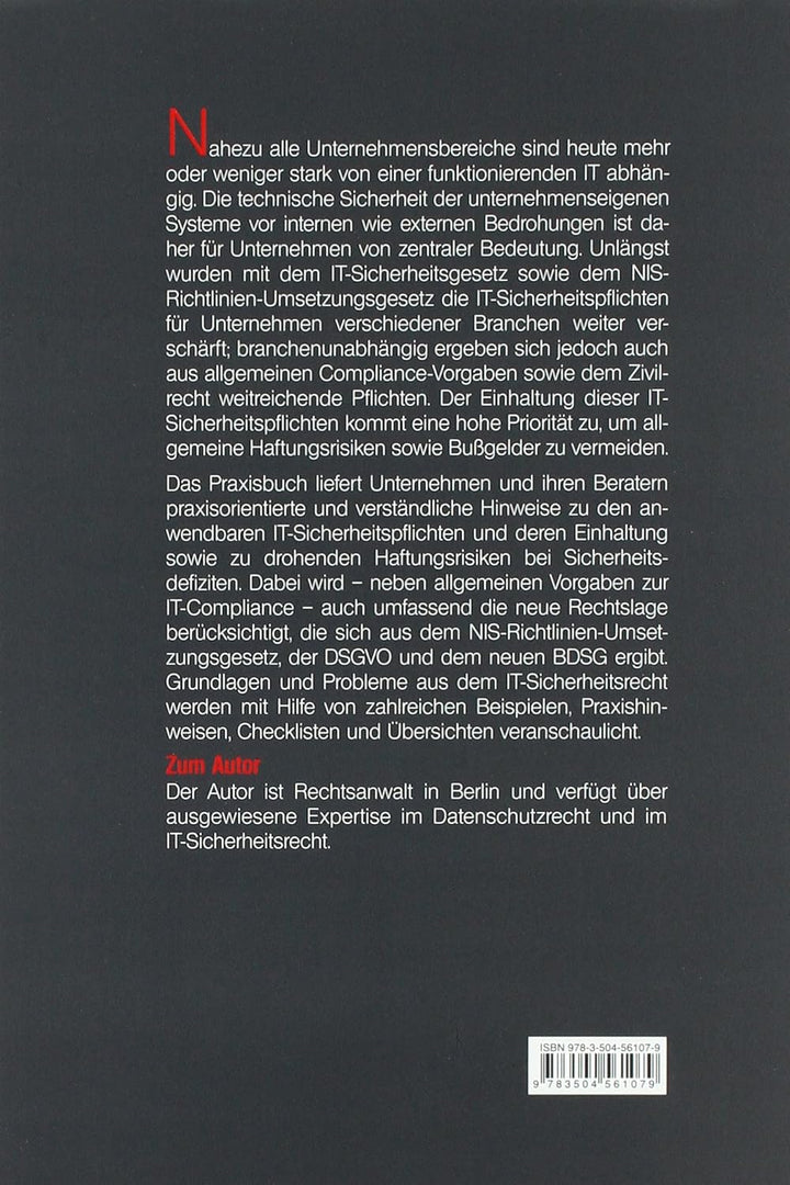 IT-Sicherheitsrecht: Pflichten und Haftung im Unternehmen, Taschenbuch