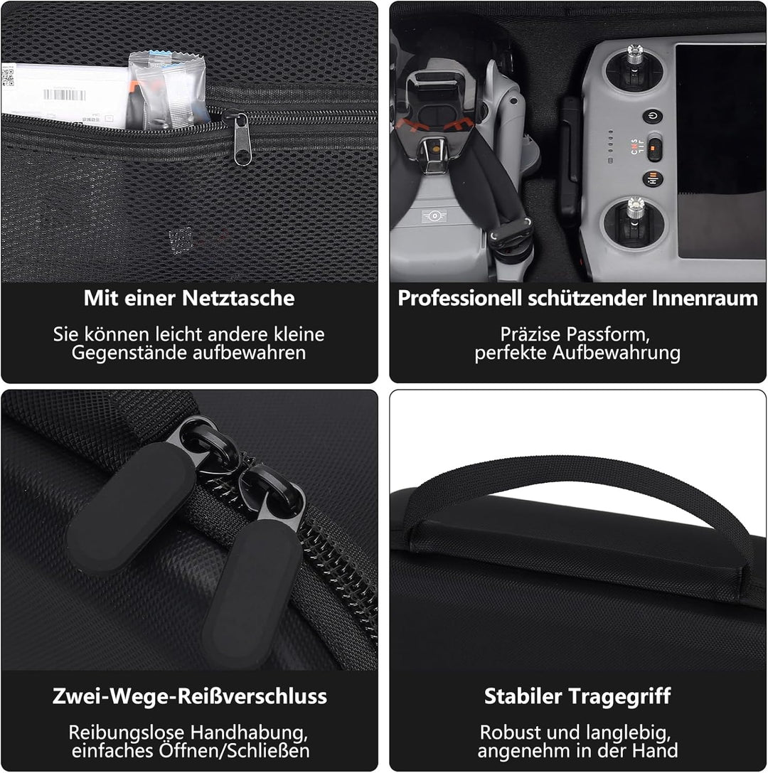 Tragetasche für DJI Mini 5 Pro Drohne, schützende Hartschalen-Leder-PU-Tasche Kompatibel mit DJI Min