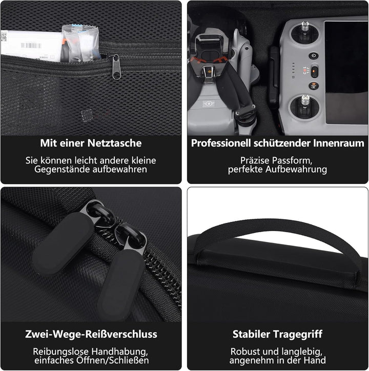 Tragetasche für DJI Mini 5 Pro Drohne, schützende Hartschalen-Leder-PU-Tasche Kompatibel mit DJI Min