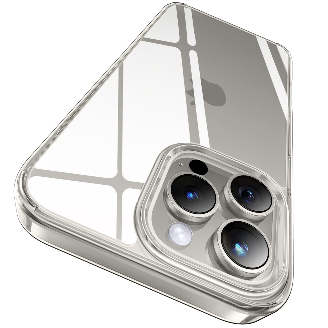 CASEKOO Crystal Clear für iPhone 15 Pro Max Hülle, [Nie Vergilbung] [Unzerstörbarer Militärschutz] S