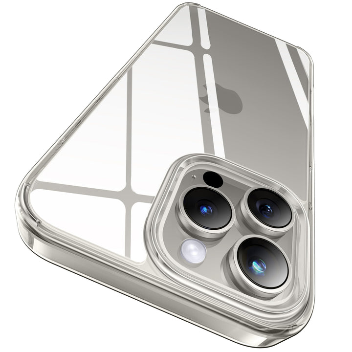 CASEKOO Crystal Clear für iPhone 15 Pro Max Hülle, [Nie Vergilbung] [Unzerstörbarer Militärschutz] S