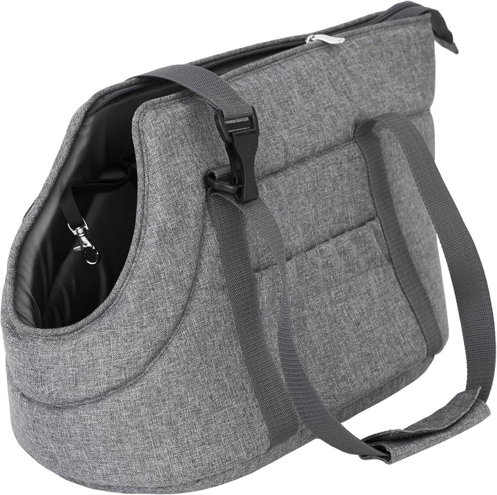 Hundetasche, Transportbox, Katzentasche, mit verstellbarem Schultergurt, mit Seitentaschen, Hände fr