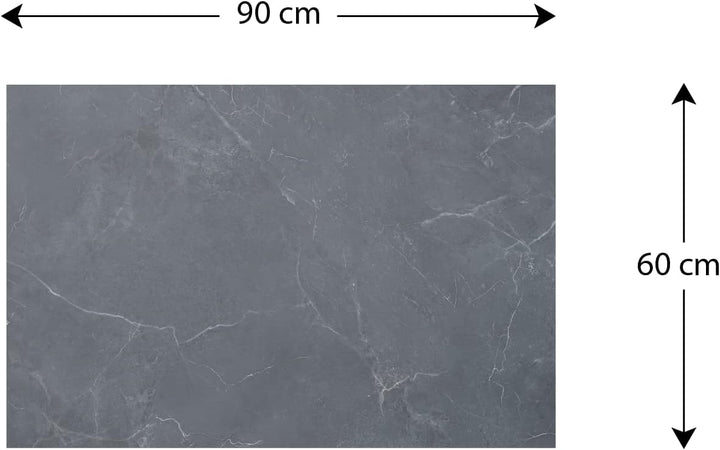 ALLboards Metallische Magnettafel ANTHRAZIT MARMOR 90x60cm MetalBoards Memoboard für jede Art von Ma