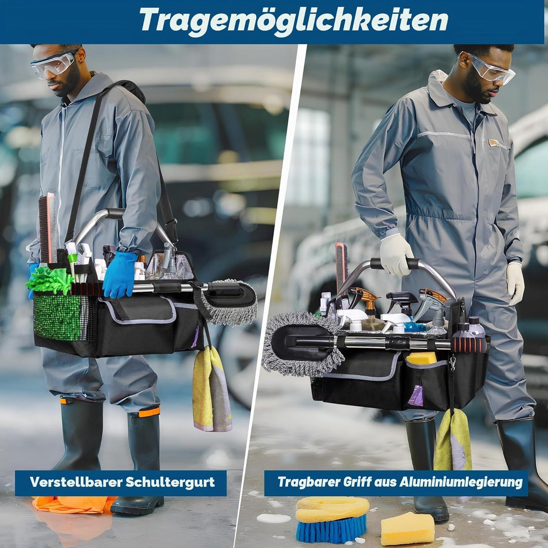 Detailing Caddy, zusammenklappbare Aufbewahrungstasche fürs Auto mit Griff und Schultergurt, Organiz