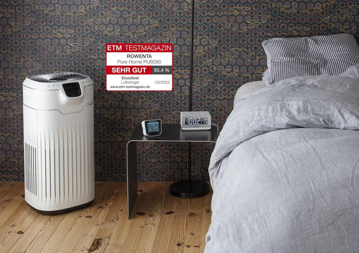 Rowenta PU8080 Pure Home Luftreiniger | 4 Filterebenen | Filterung von bis zu 100% der Allergene | S