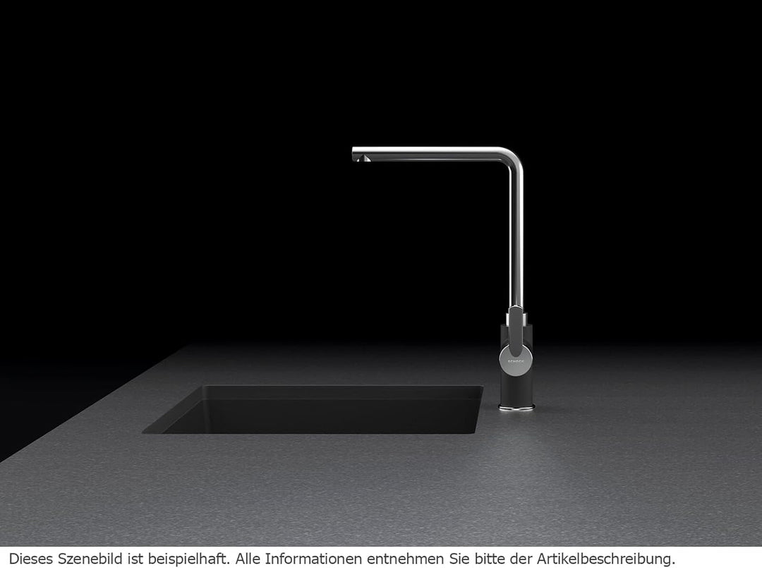 SCHOCK Küchenarmatur SONO Nero – Hochdruck Armatur CRISTALITE mit Festauslauf und Standard Norm-Ansc