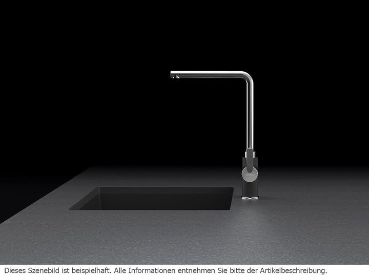 SCHOCK Küchenarmatur SONO Nero – Hochdruck Armatur CRISTALITE mit Festauslauf und Standard Norm-Ansc