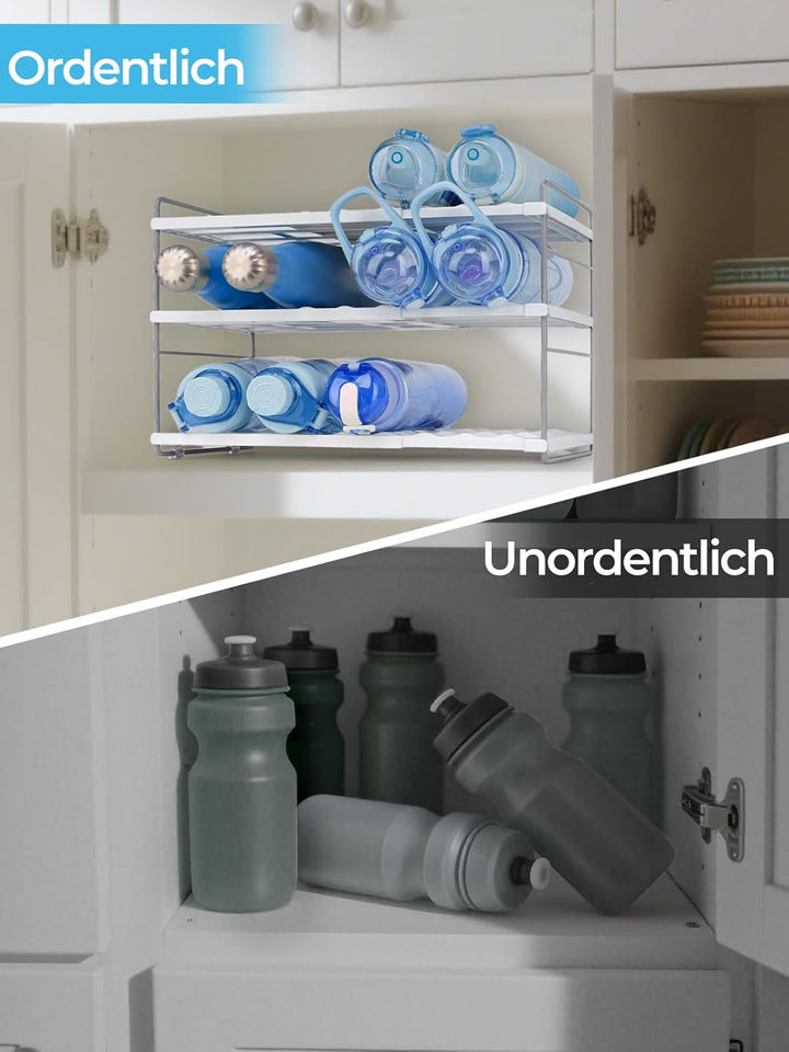 mepure Flaschen Organizer – Ausziehbares & Verstellbares Flaschenregal Schrank (26.5–42 cm), Flasche
