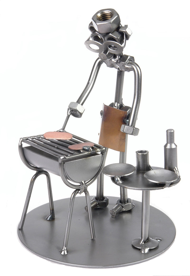 metalman24 Schraubenmännchen Grill Barbecue Freizeit I Handarbeit I Geschenkidee I Metallfigur I Met