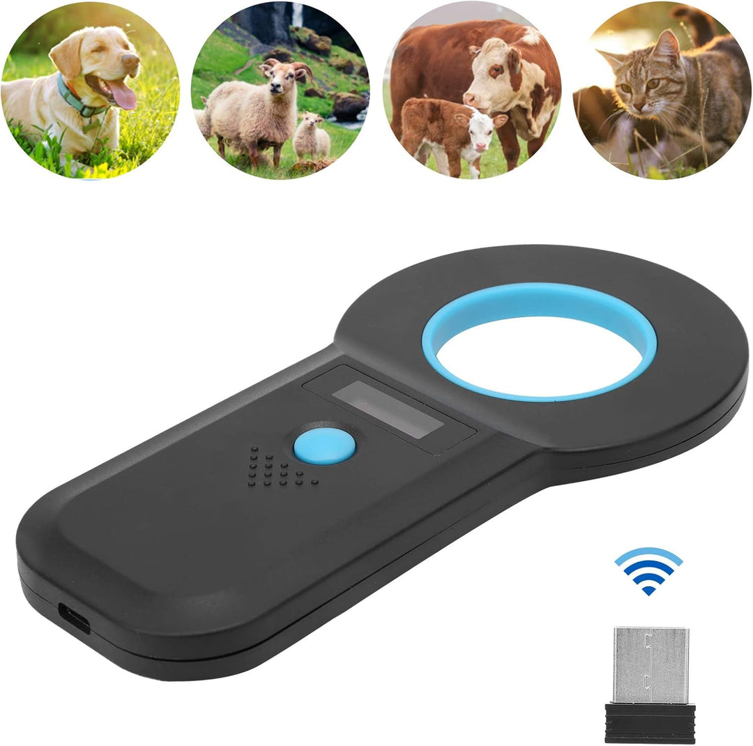 FILFEEL Tier ID Lesegerät, Tierchip Leser Mikrochip Bluetooth Scanner für RFID Hühner/Enten/Gänse/Sc