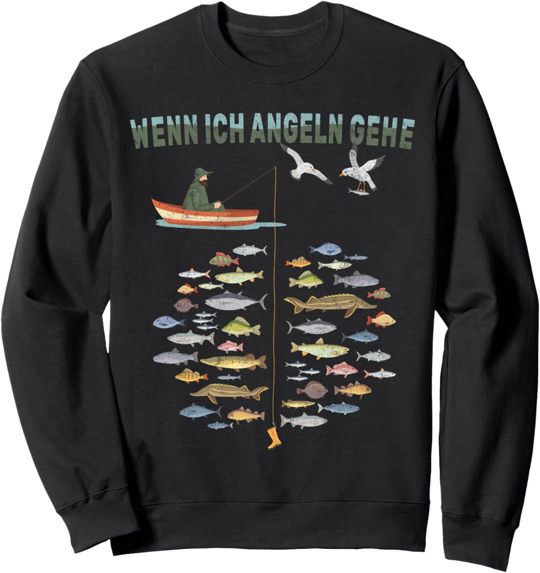 Für Angler & Fischer - Wenn Ich Angeln Gehe - Angel Fischen Sweatshirt