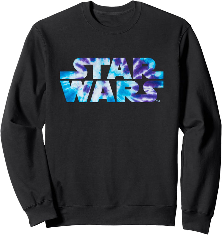 Star Wars Logo Blue and Purple Tie Dye Sweatshirt