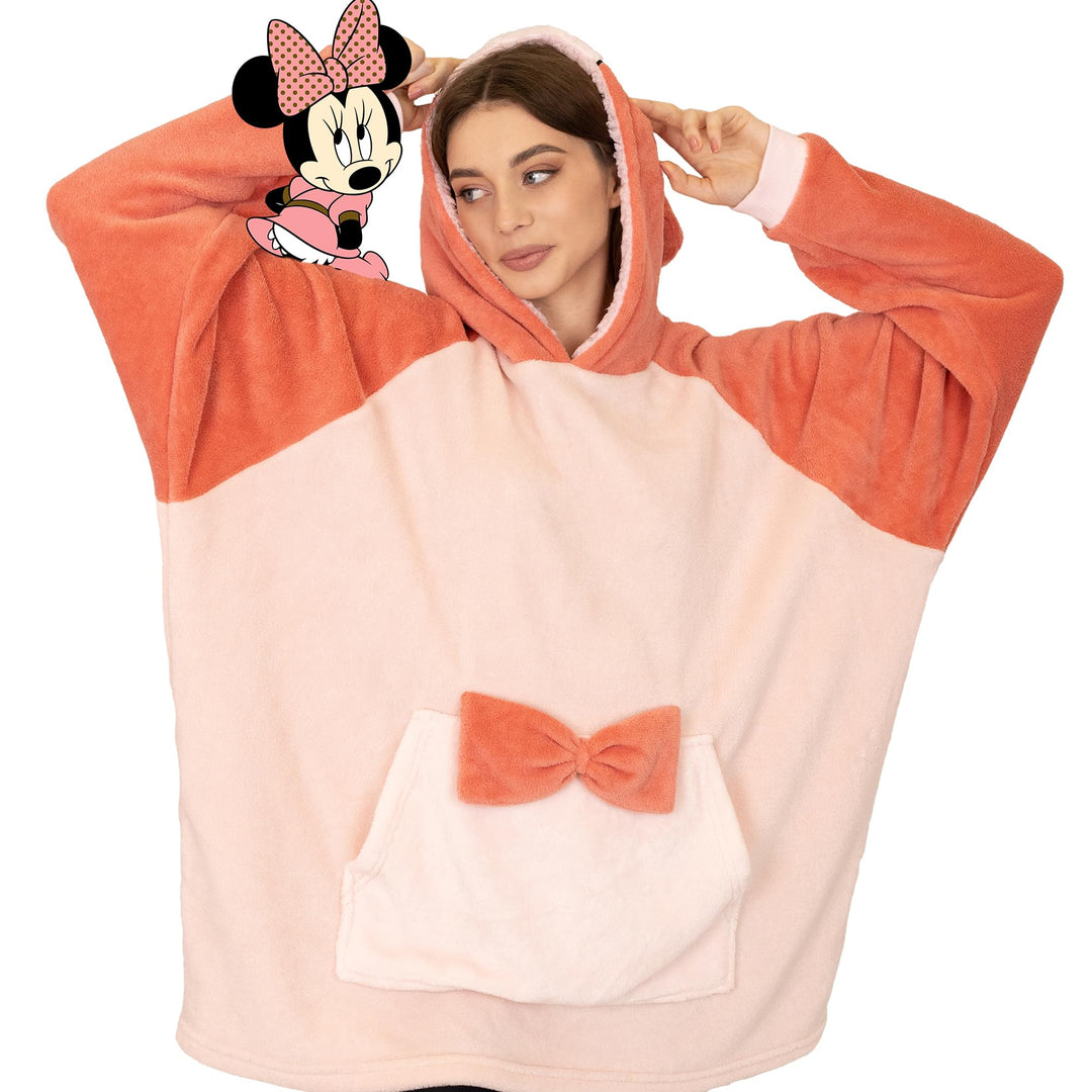 Disney Hoodie Damen Oversized Stitch Hoodie Übergrosser Flauschiger Kapuzenpullover - Lilo und Stitc