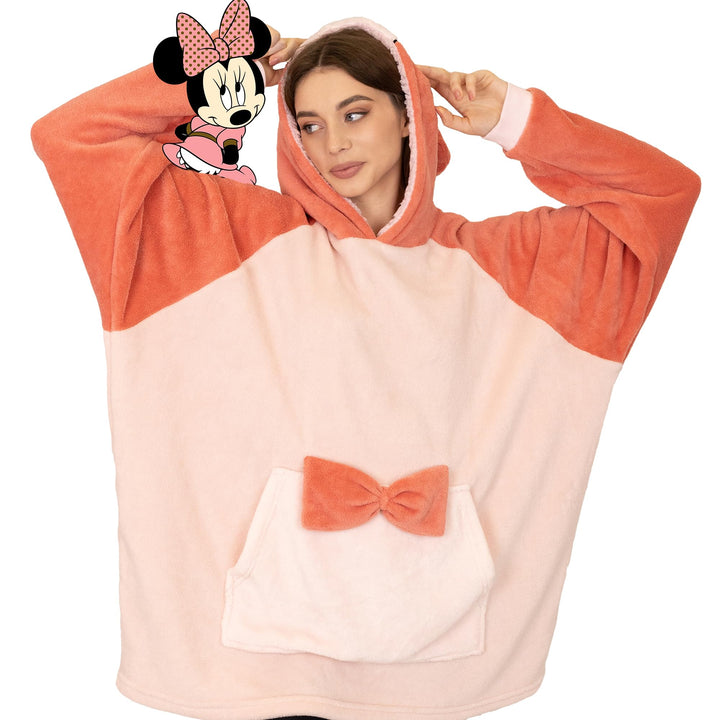 Disney Hoodie Damen Oversized Stitch Hoodie Übergrosser Flauschiger Kapuzenpullover - Lilo und Stitc