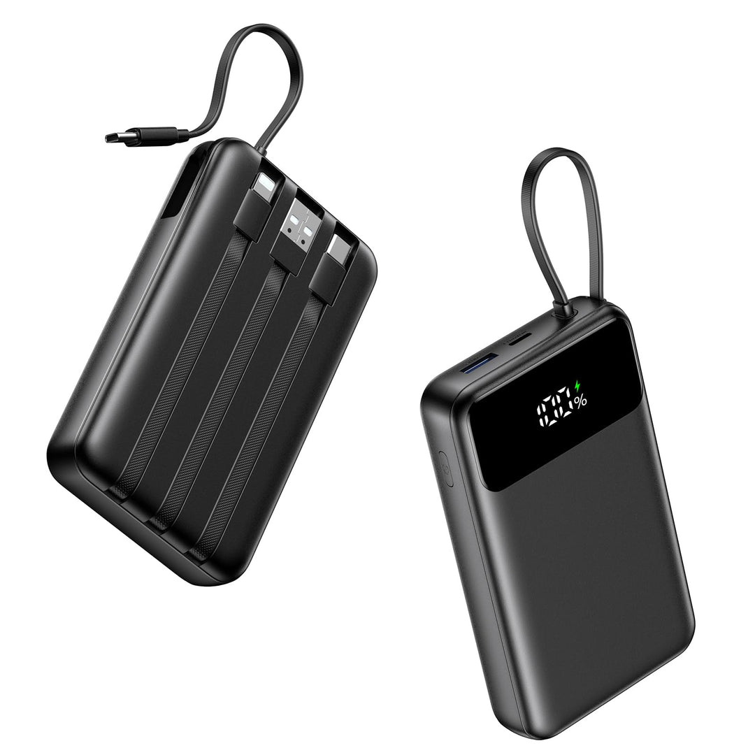 A ADDTOP 20000mAh Power Bank mit 4 integrierten Kabel, Ultra Klein 22,5W Schnellladen Powerbank, PD