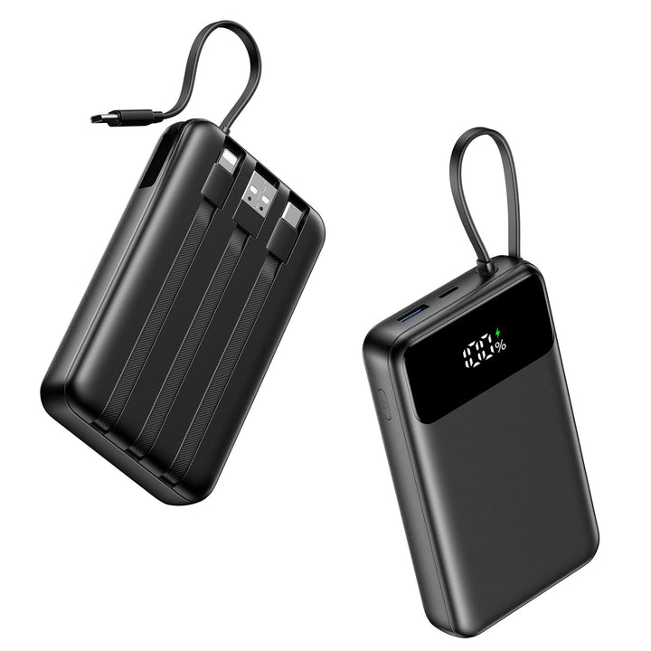 A ADDTOP 20000mAh Power Bank mit 4 integrierten Kabel, Ultra Klein 22,5W Schnellladen Powerbank, PD