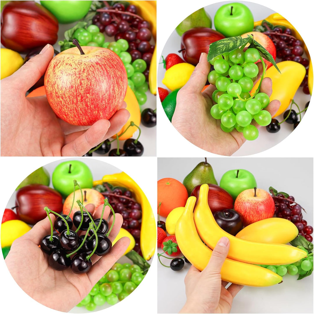 20 Stück Gefälschte Früchte, künstliche Früchte Dekor für Party Küche Tisch Centerpiece, künstliche