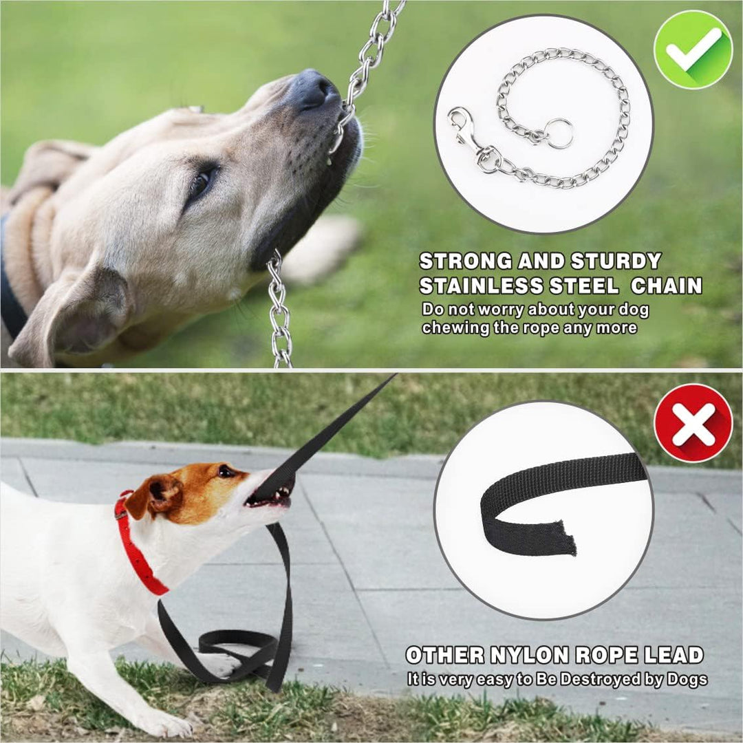 Idepet Robuste, einziehbare Hundeleine für kleine und mittelgrosse Hunde, Anti-Kau-Stahlkette, 360 G
