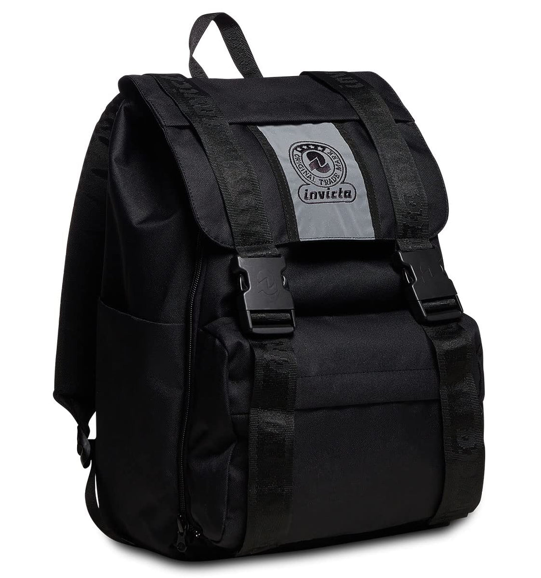 INVICTA Rucksack - URBAN X, Schwarz - Tablet-Tasche - Arbeit und Freizeit, Büro - ECO Material Stoff
