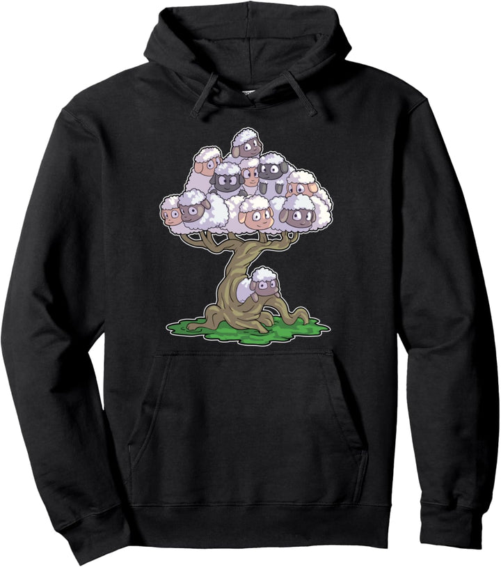 Schafe im Baum Baumwolle lustiges Wortspiel Pullover Hoodie