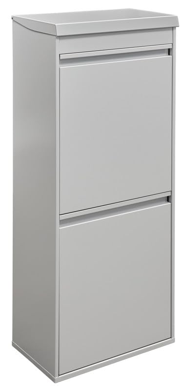 ARREGUI Top CR422-B Mülltrennsystem aus Stahl mit Aufbewahrungsbox mit Deckel | 3 Fächer Mülleimer f