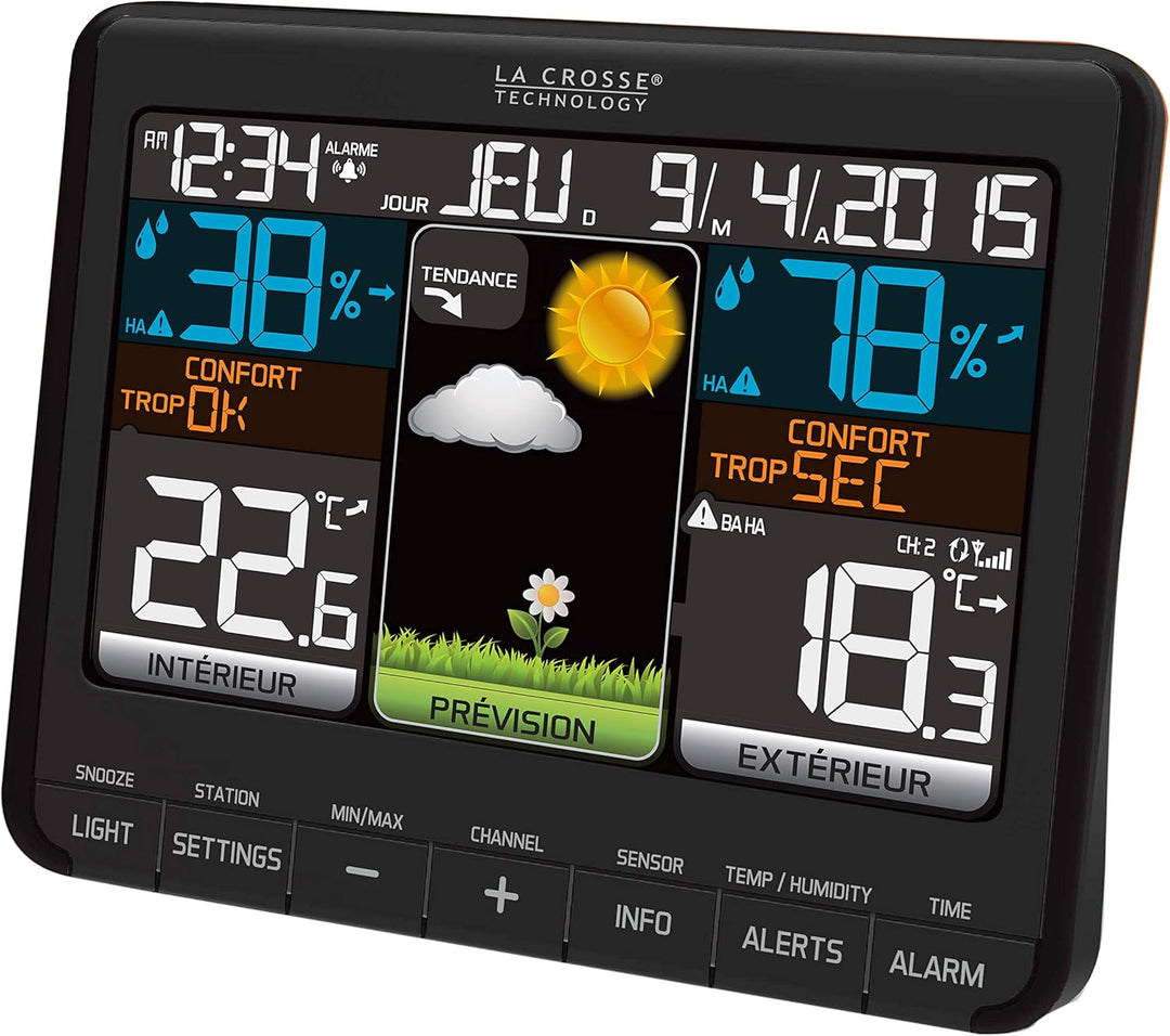 La Crosse Technology WS6825 Wetterstation, Schwarz