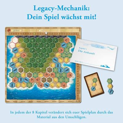 KOSMOS 682224 My Island, Legacyspiel mit 8 Kapiteln, Brettspiel für 2-4 Personen ab 10 Jahren, nach