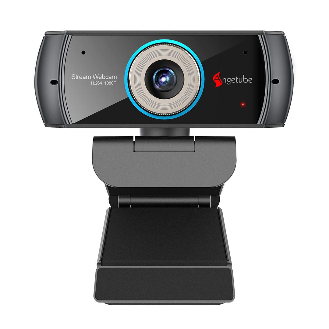 Angetube HD Gaming Webcam 1080P mit Mikrofon,USB PC Streaming Webcam mit Breitbild-Videoanrufen und