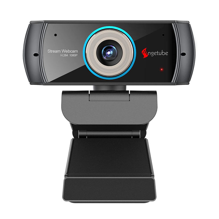 Angetube HD Gaming Webcam 1080P mit Mikrofon,USB PC Streaming Webcam mit Breitbild-Videoanrufen und