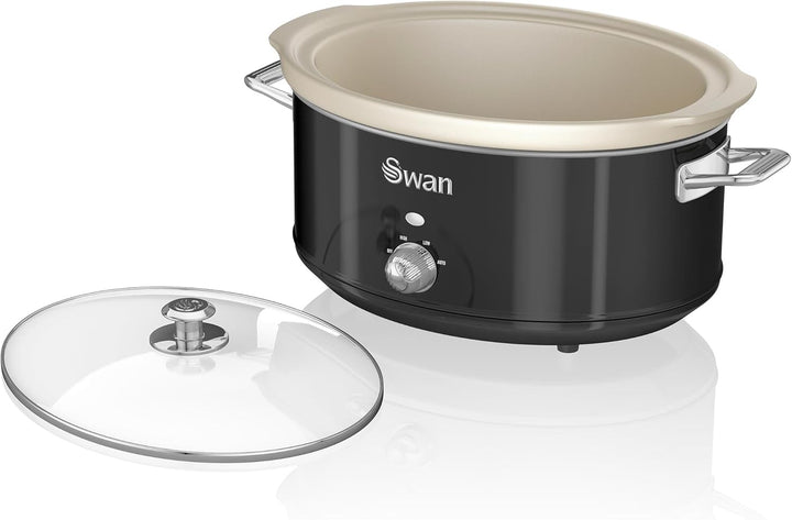 Swan Retro SF17031BNEU Schongarer, 6,5 l, abnehmbarer Behälter, antihaftbeschichtet, Keramik, frei v