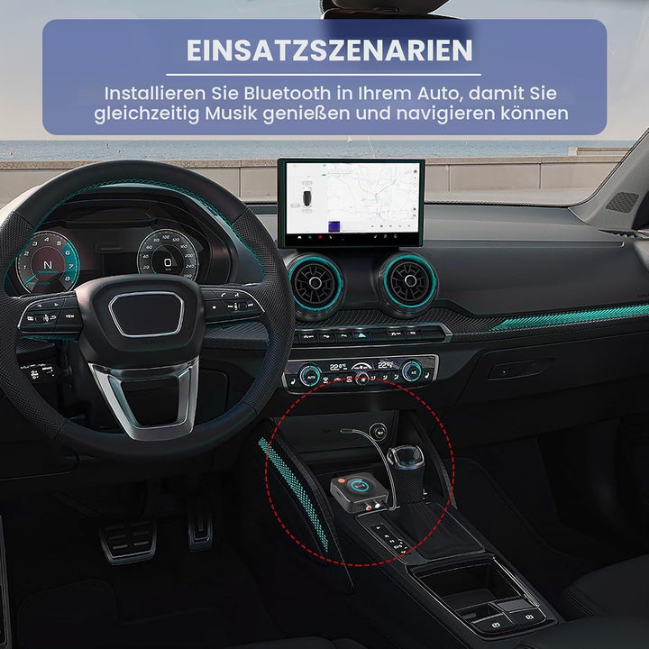 Bluetooth 5.1 Receiver mit AUX 3,5mm und RCA Adapter, Wireless Audio Empfänger für Stereoanlage und